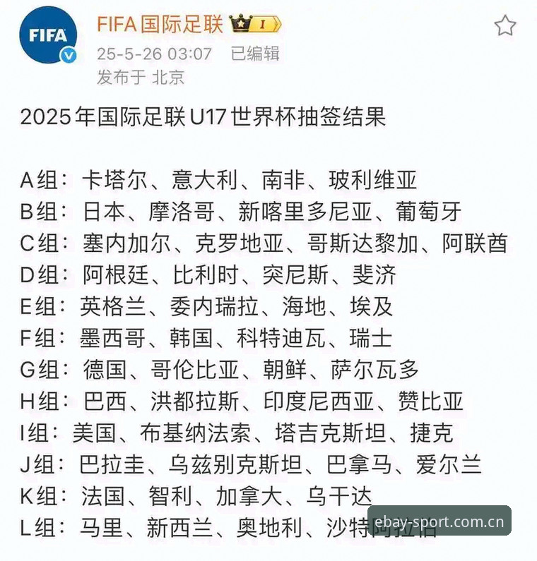 中国足球双线出击U17世界杯：3大看点与4个关键赛程节点